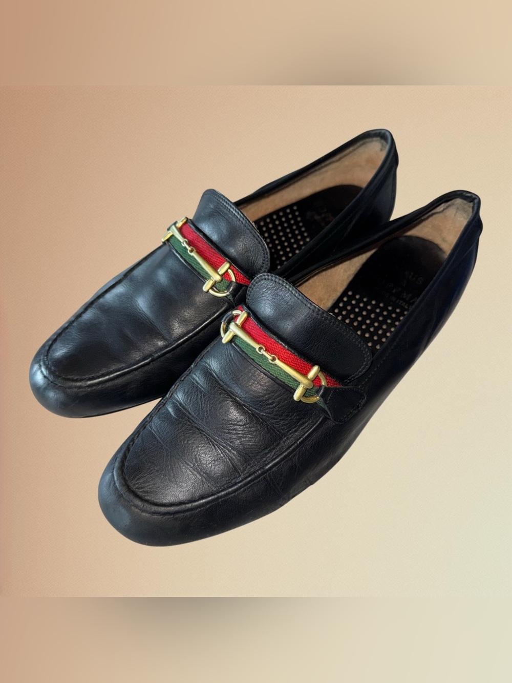 MAUS & HOFFMAN Moratti Yacht Mens Black Leather Horse Bit Loafers - Sz. 8 Refurb